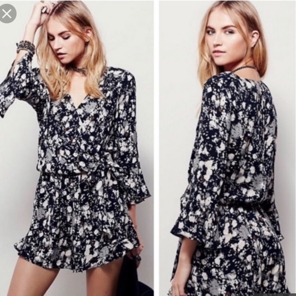 Free People “all the right ruffles” romper